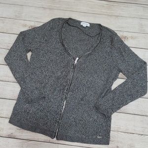 Calvin Klein ribbed knit zip up